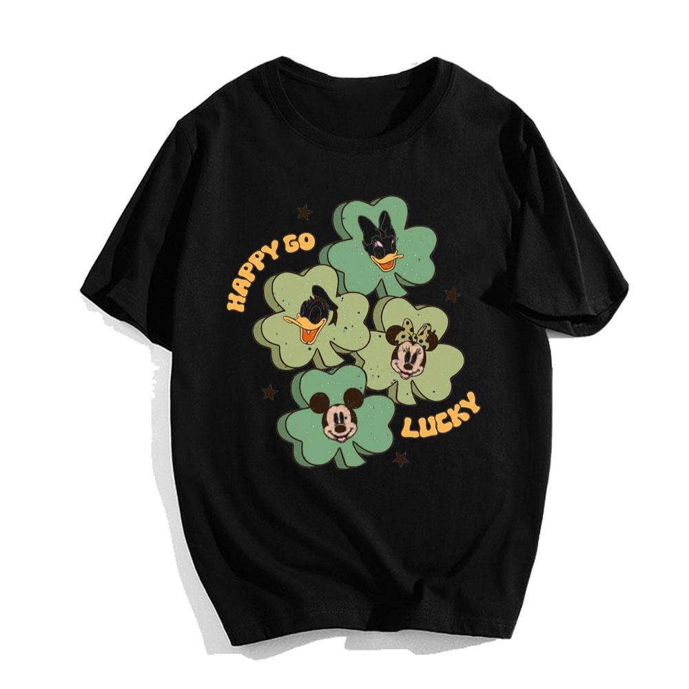 Happy St. Patrick's Day Mickey And Friends Happy Go Lucky T-shirt