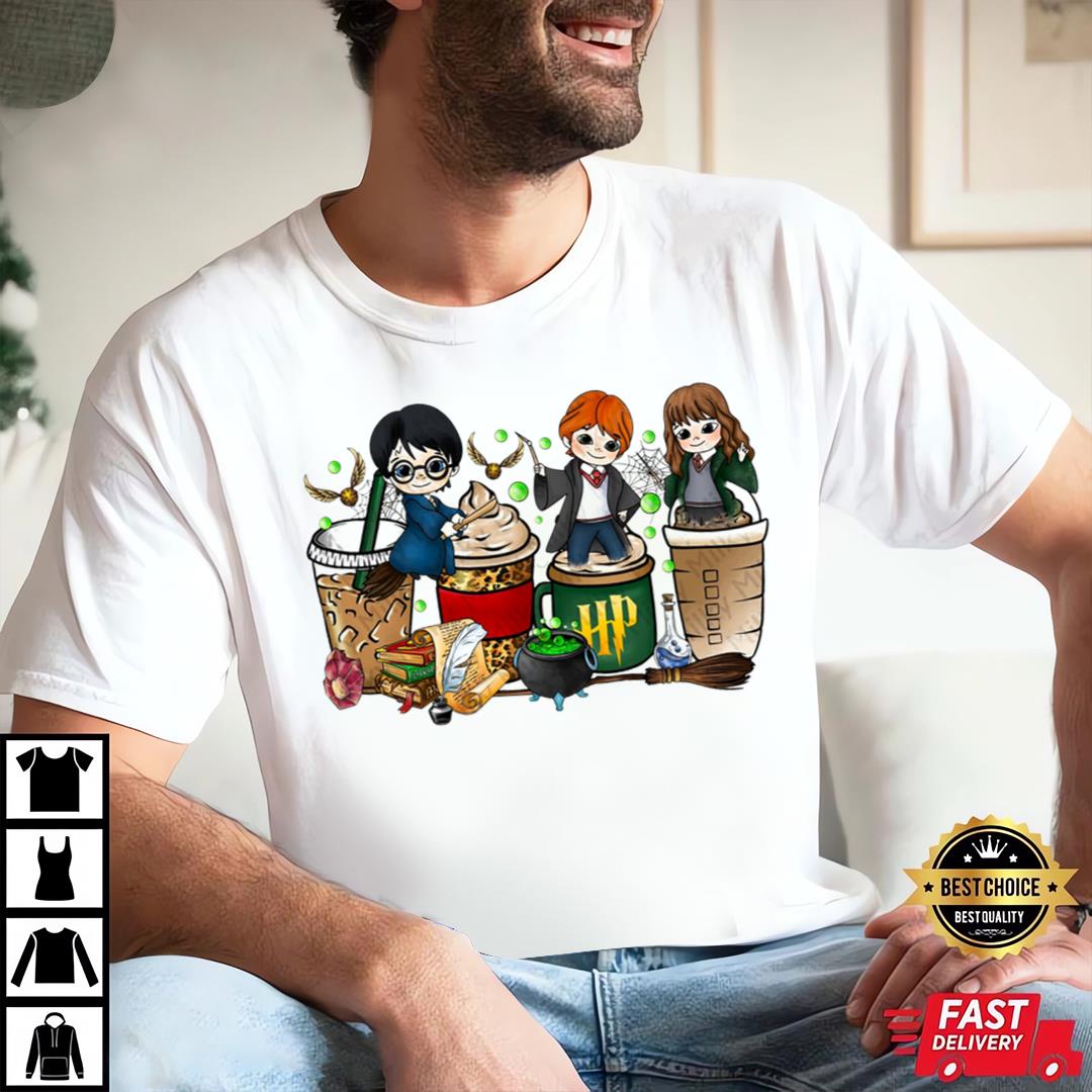 Harry Potter Characters Coffee Cups Shirt For Coffee Lovers Fans