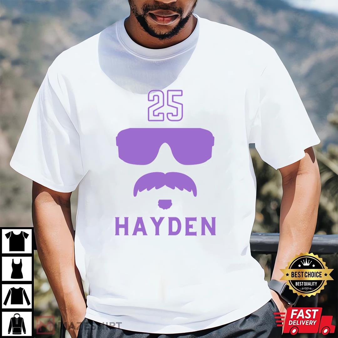 Hayden Travinski 25 Moustache And Glasses Lsu Tigers Baseball Funny Look Tee T-shirt