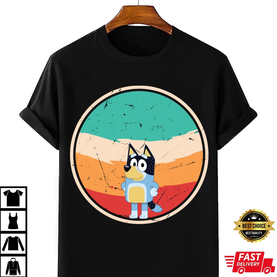 Heeler Bluey Dad Dog Vintage Sunset T-shirt