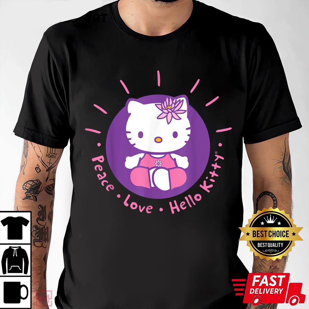 Hello Kitty Peace And Love Yoga T-shirt