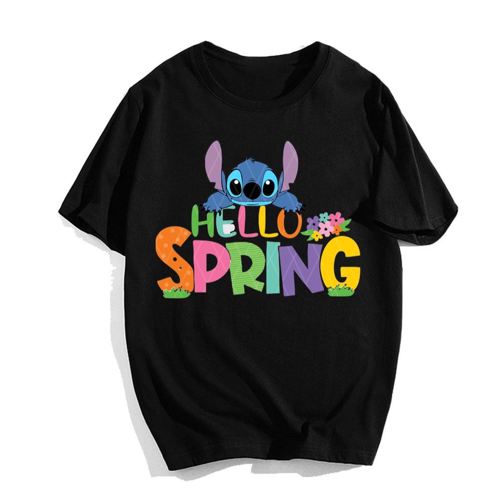 Hello Spring Disney Stitch Easter T-Shirt