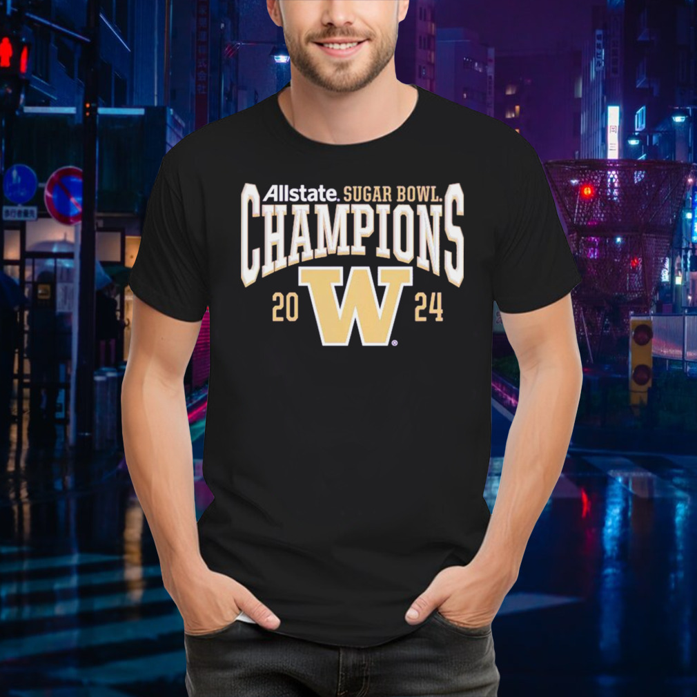 Washington Huskies 2024 Sugar Bowl Champions Logo T-Shirt