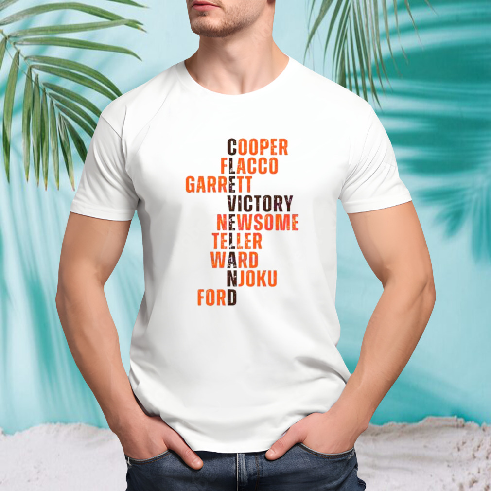 Cooper Flacco Garrett Victory Newsome Cleveland Browns Player shirt