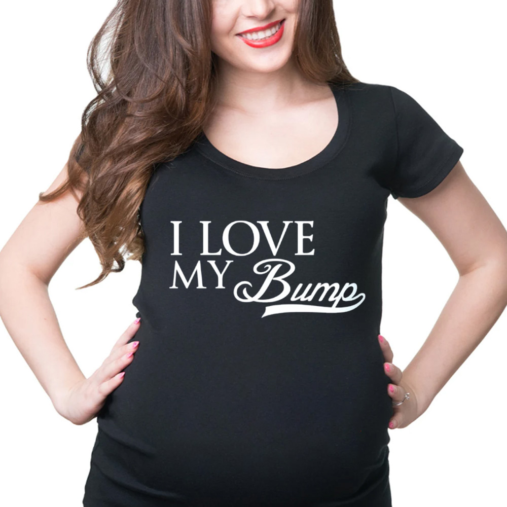I Love My Bump T-Shirt Maternity Top Birth Announcement Tee Shirt Pregnancy Top