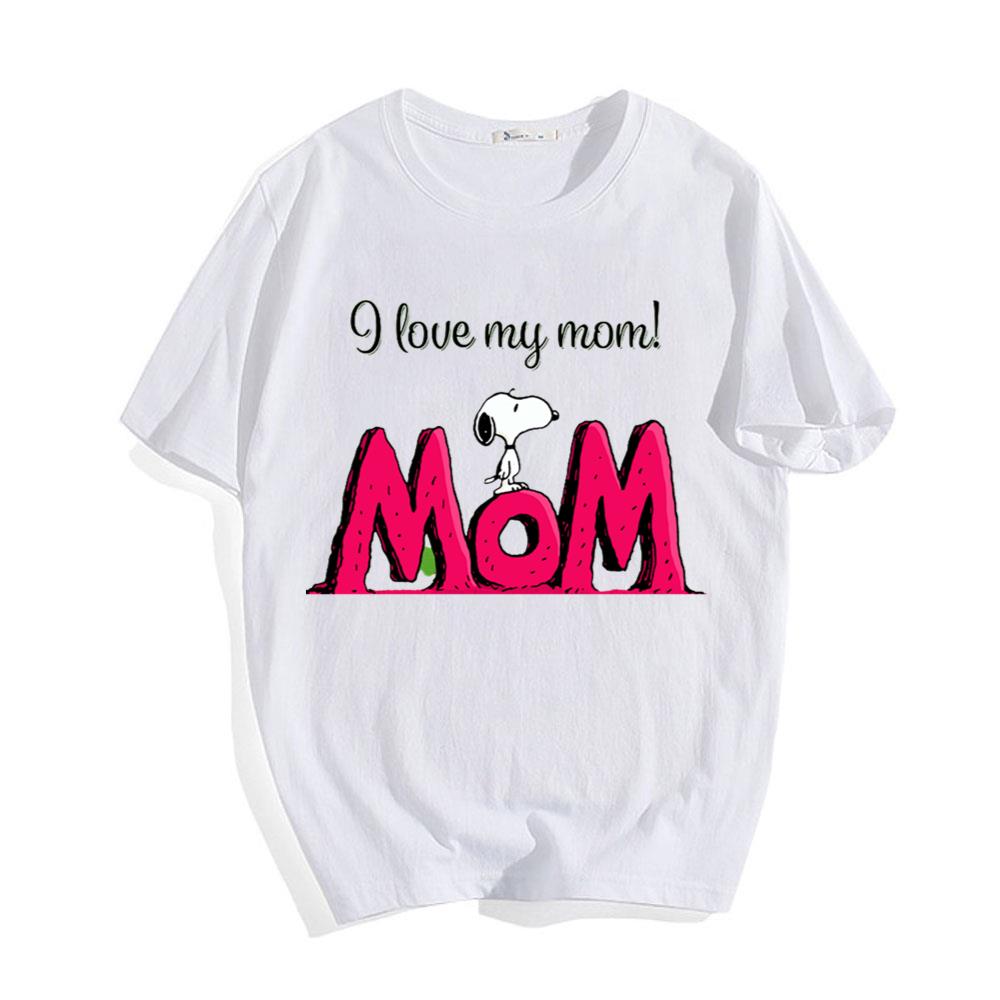 I Love My Mom Snoopy Mom T-Shirt
