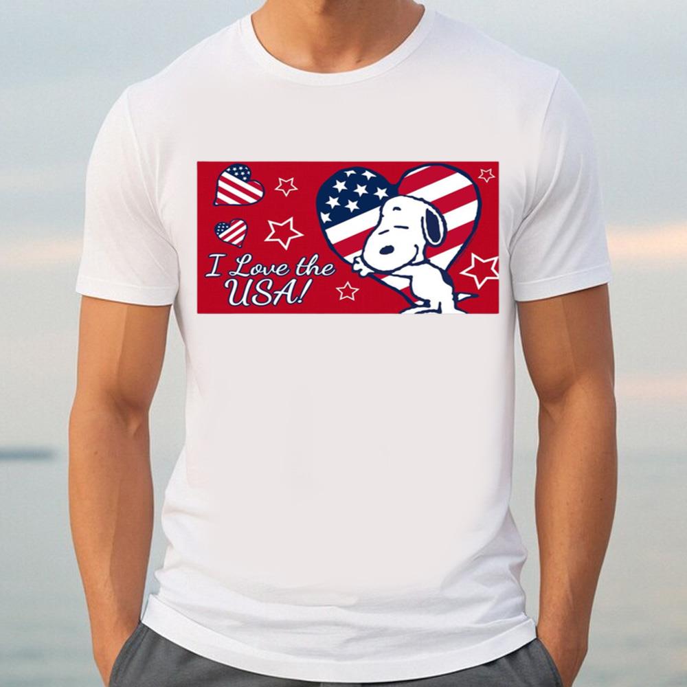 I love The USA, Snoopy Memorial Day Shirt