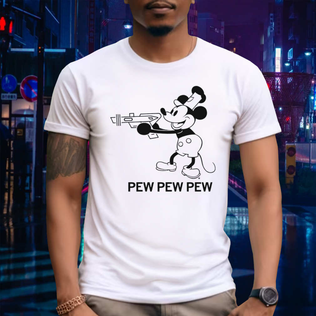 Mickey Mouse steamboat pew pew pew shirt