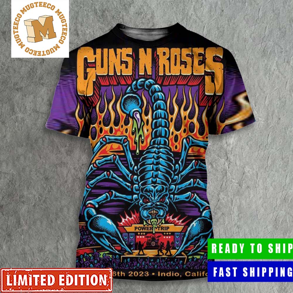 Guns N Roses Power Trip Rock Festival October 6th 2023 Indio California Poster All Over Print Shirt