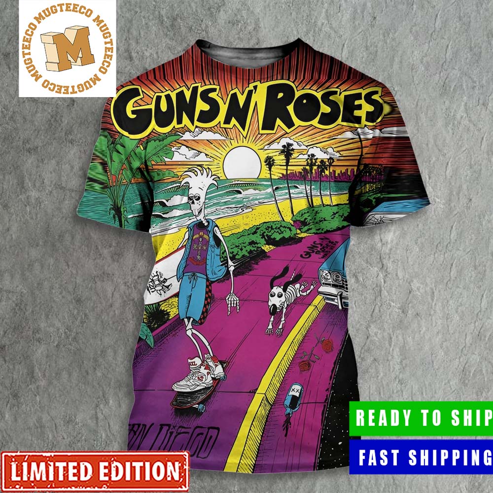 Guns N Roses San Diego Snapdragon Stadium Oct 1st 2023 Show Poster All Over Print Shirt