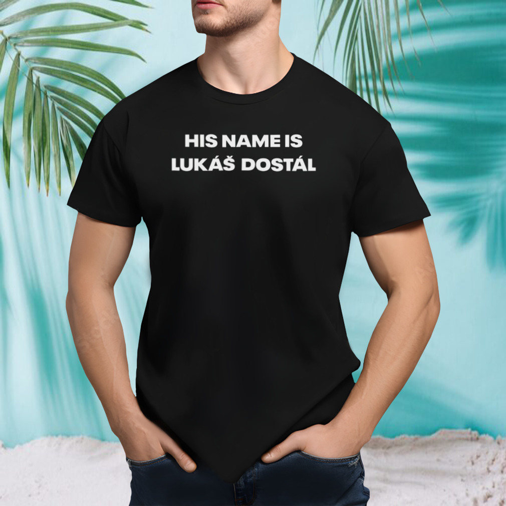 His name is Lukas Dostal shirt