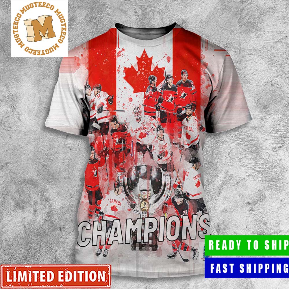 Hockey Canada Are The 2023 IIHF Worlds Champions Golden Medal All Over Print Shirt