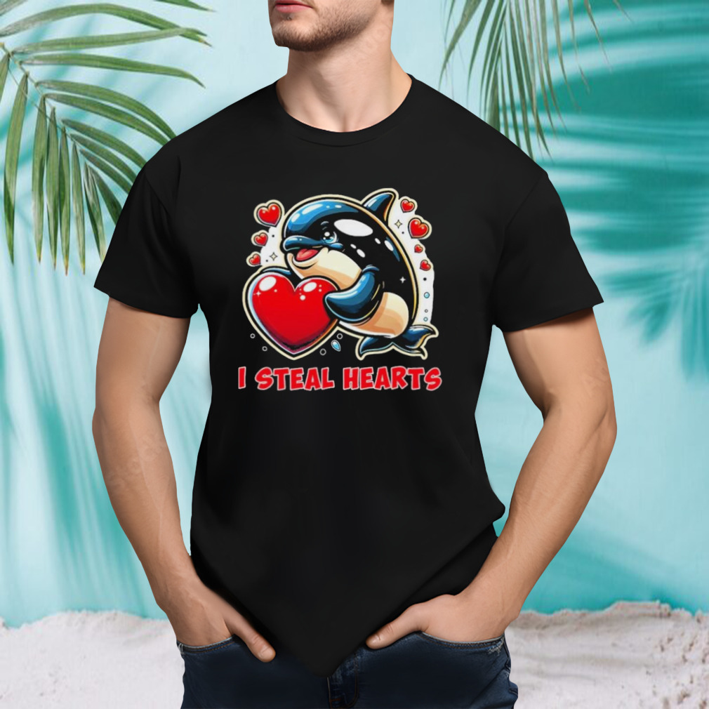 I Steal Hearts Orca Whale Shirt