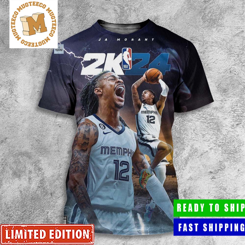 Ja Morant From Memphis Grizzlies The Cover Athlete for NBA 2K24 All Over Print Shirt