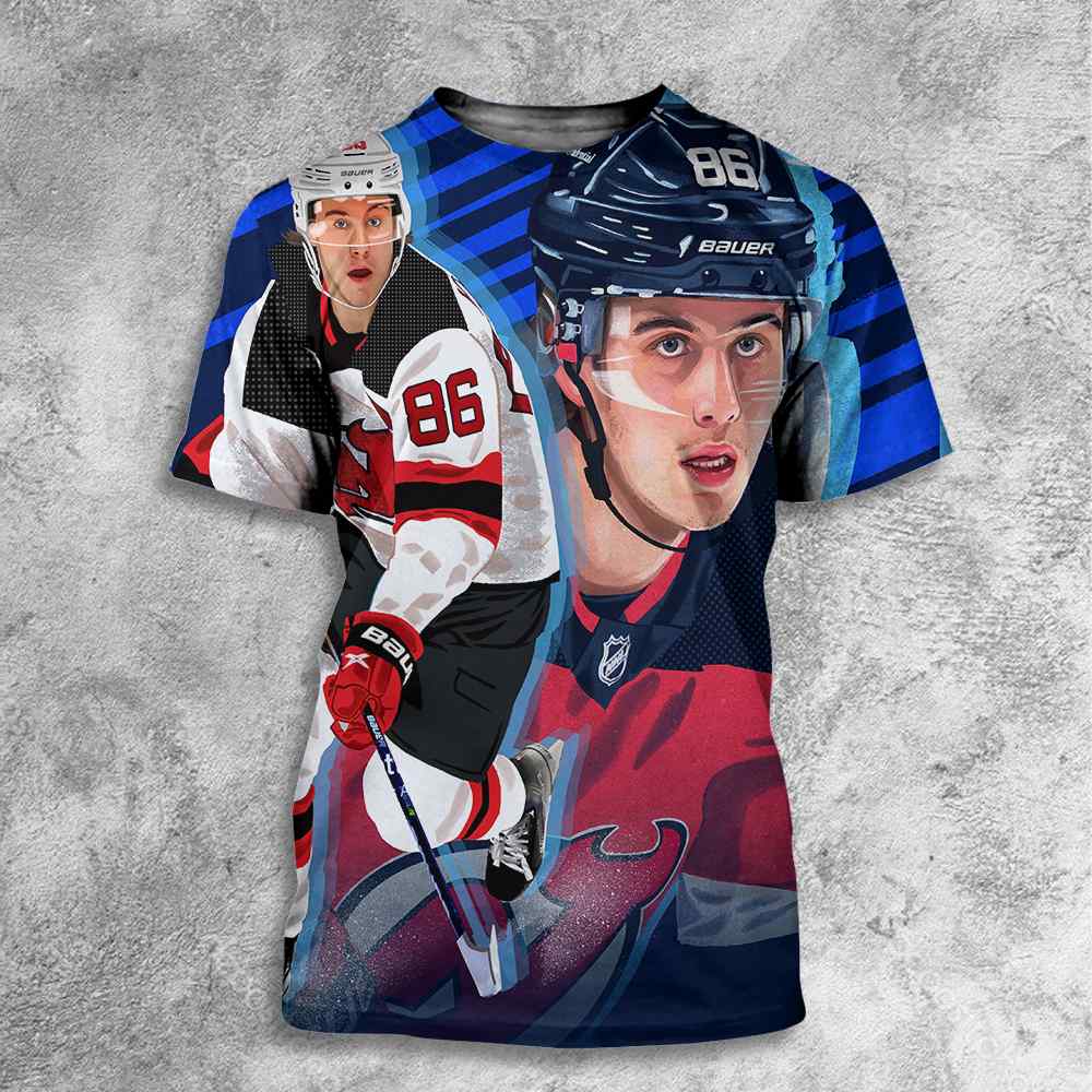 Jack Hughes Sets New Devils Record with 97 Points in Single Season All Over Print Shirt