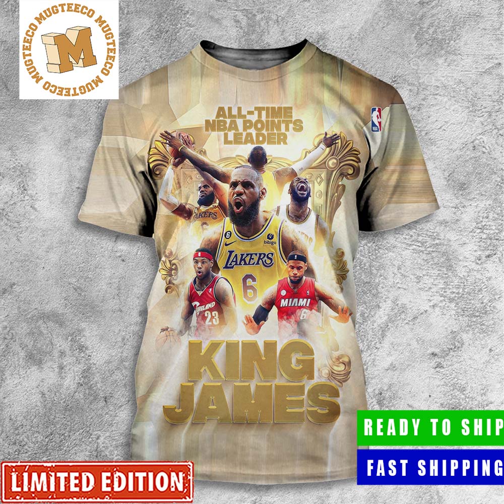 LeBron James King James All Time NBA Points Leader All Over Print Shirt