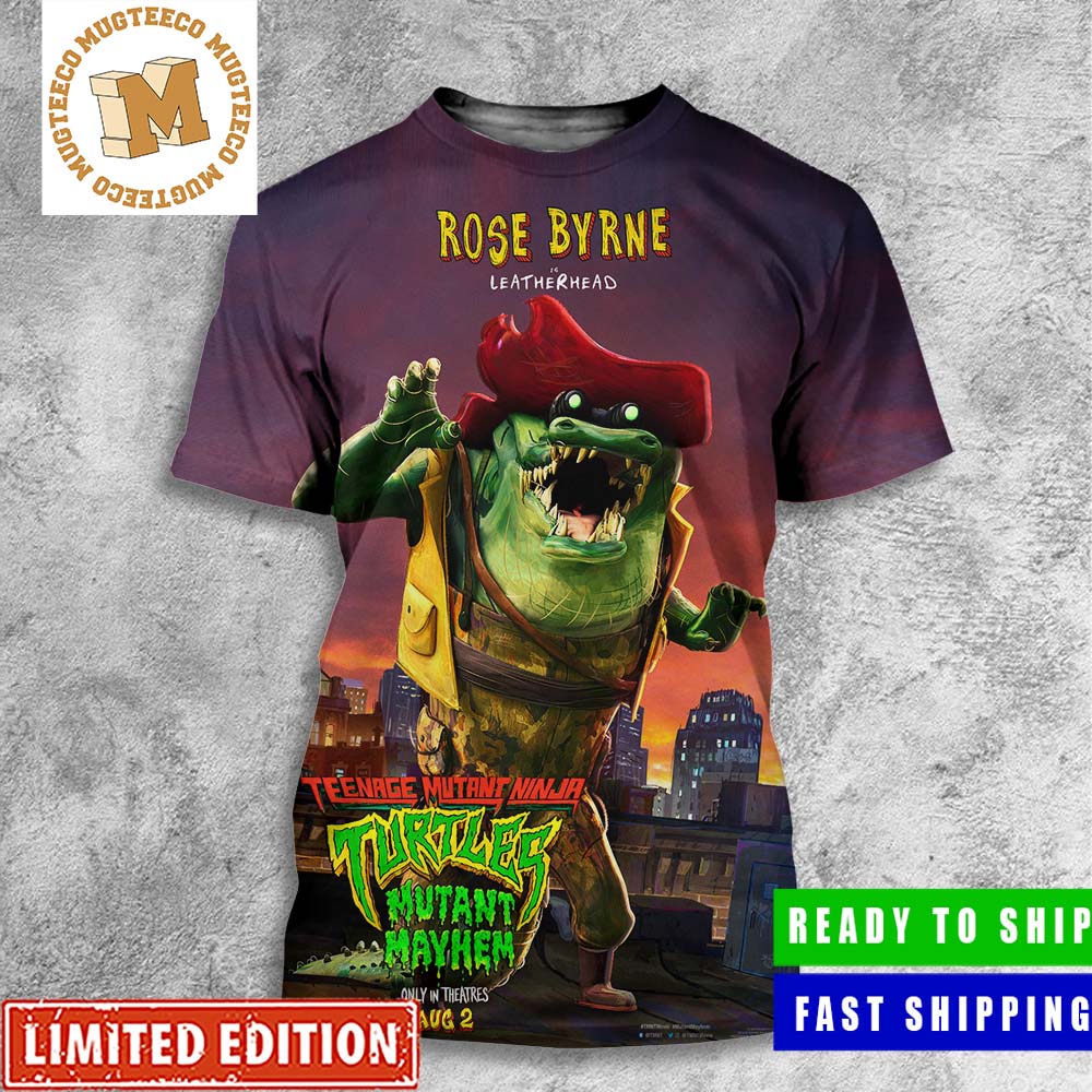 Leatherhead By Rose Byrne In Teenage Mutant Ninja Turtles Mutant Mayhem Poster All Over Print Shirt