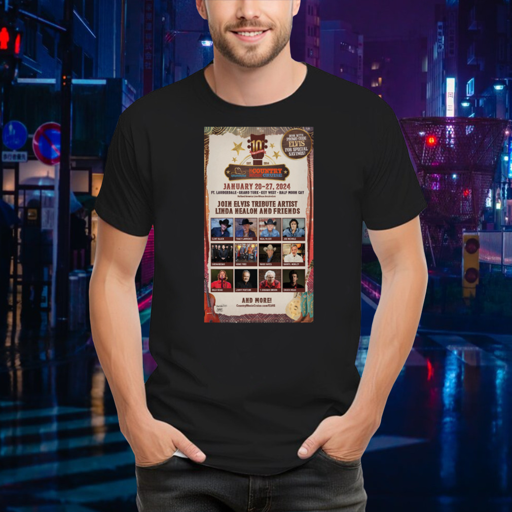 Country Music Cruise 2024 poster shirt