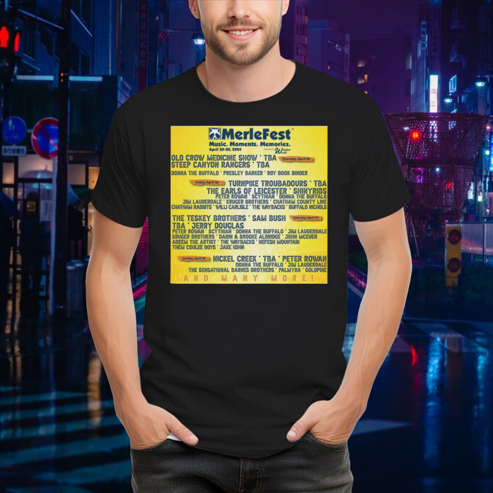 MerleFest 2024 poster shirt