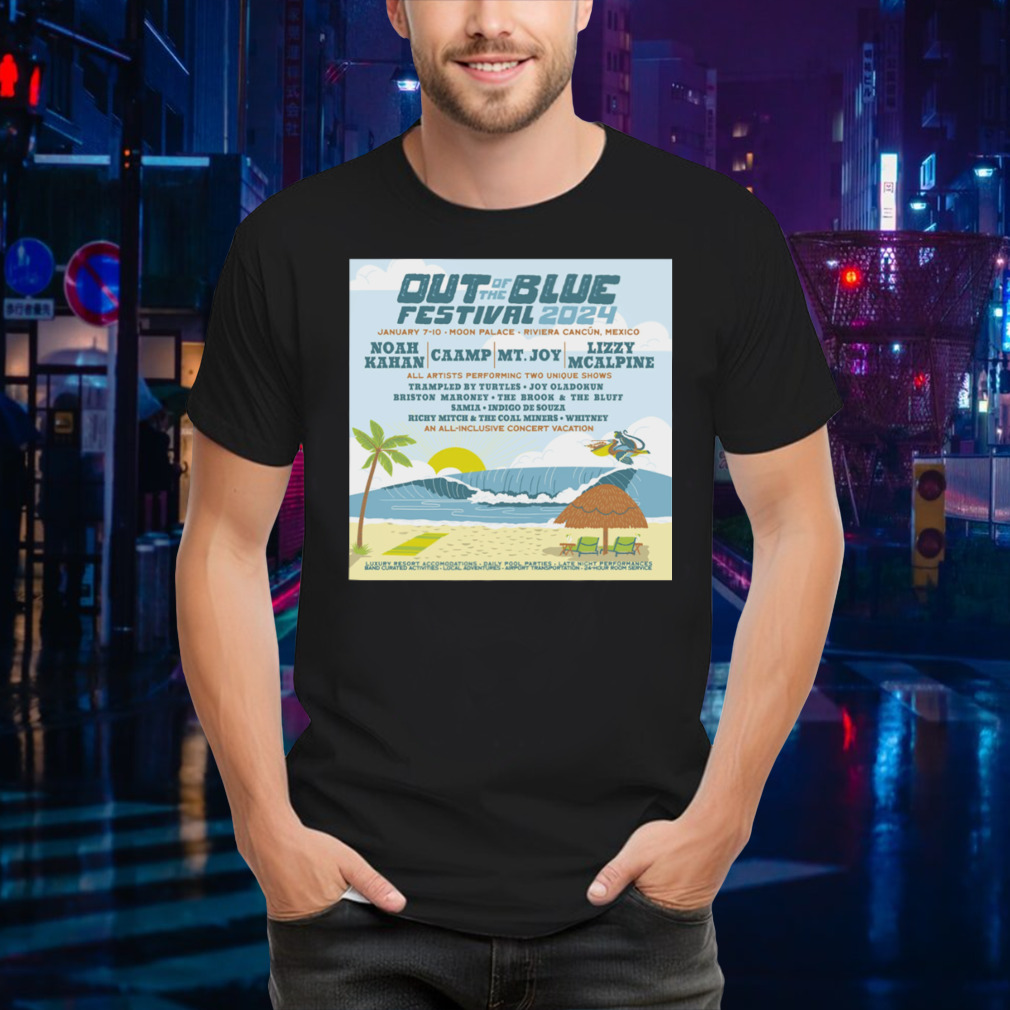 Out of the Blue Festival 2024 poster shirt