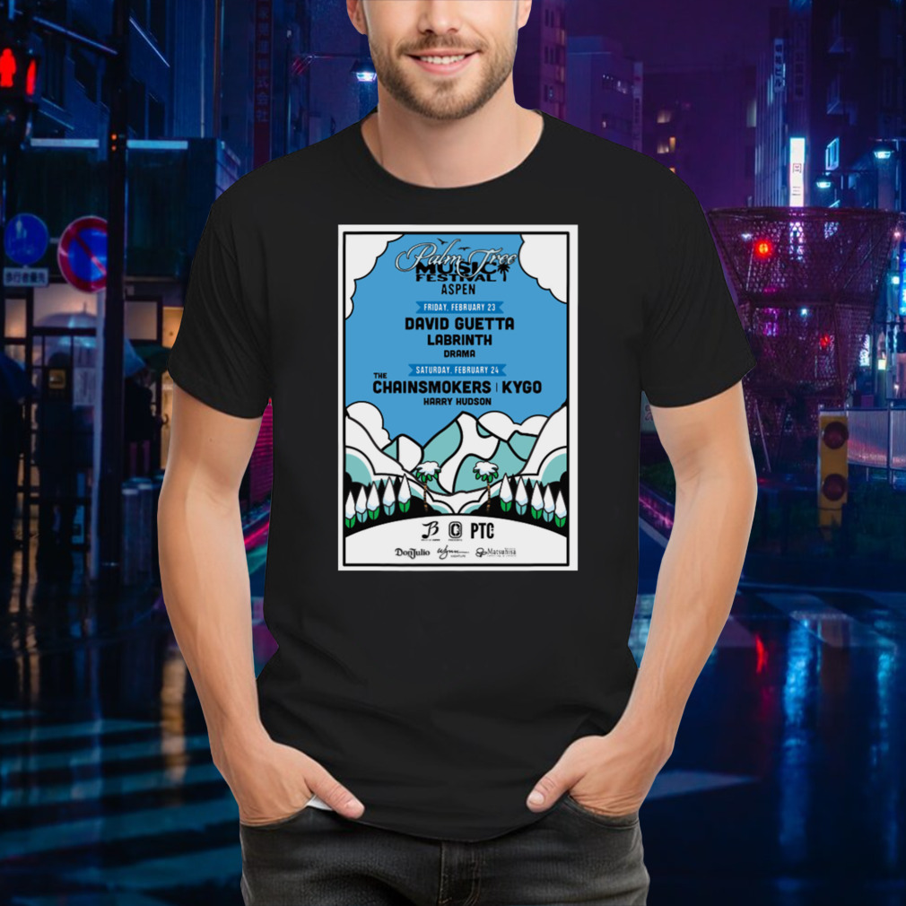 Palm Tree Music Festival Aspen 2024 poster shirt