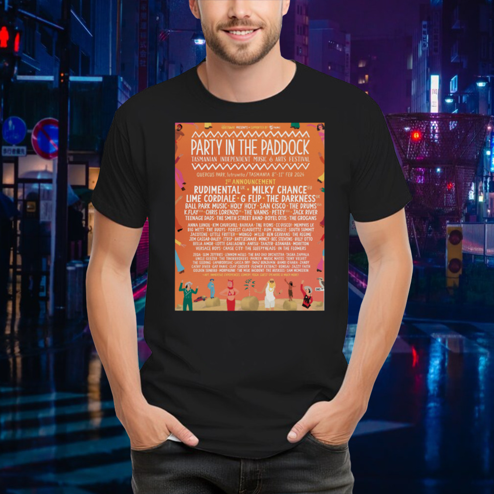 Party In The Paddock 2024 poster shirt