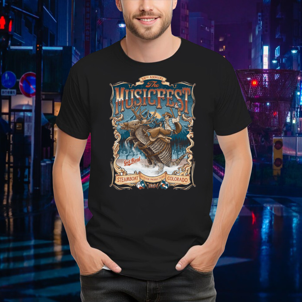 The MusicFest Steamboat 2024 poster shirt