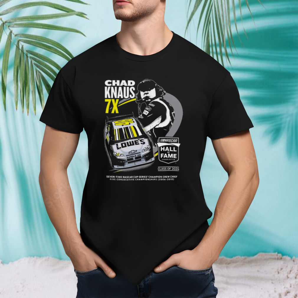 Chad Knaus Checkered Flag Sports Black Nascar Hall Of Fame Class Of 2024 T-shirt