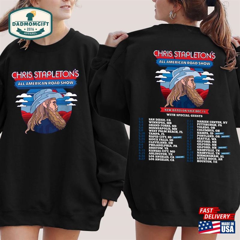 2024 All American Road Show Tour T-Shirt Chris Stapleton Fan Gift Shirt 90S Vintage Unisex