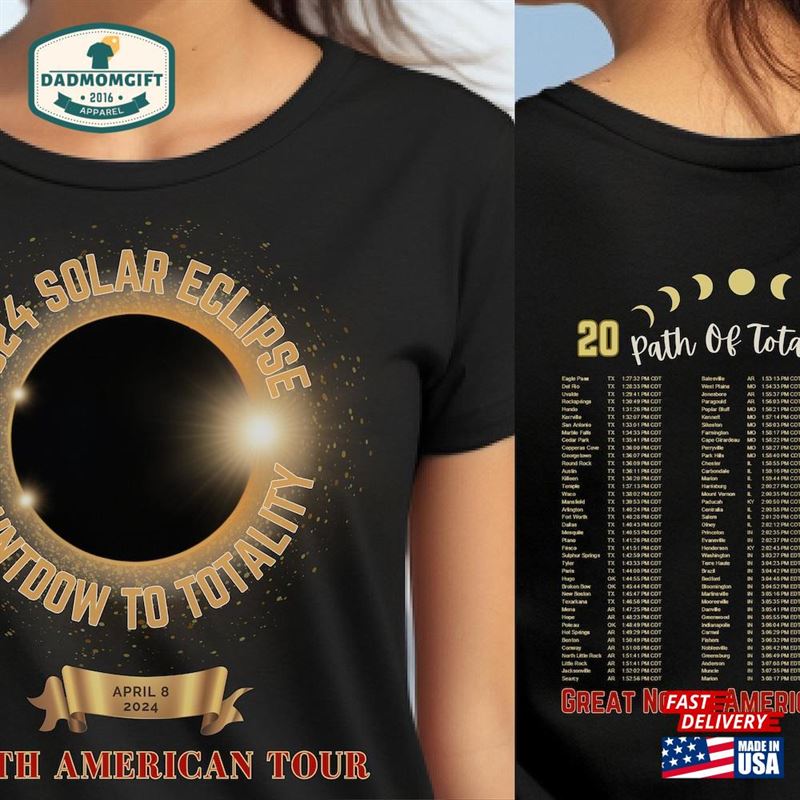 2024 Solar Eclipse T-Shirt Sweatshirt Countdown To Totality Hoodie