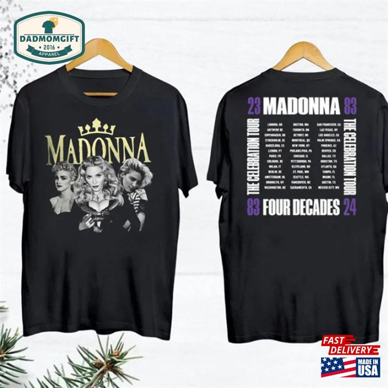 2024 Tour Madonna The Celebration T-Shirt Four Decades Shirt 90S Vintage Sweatshirt Classic