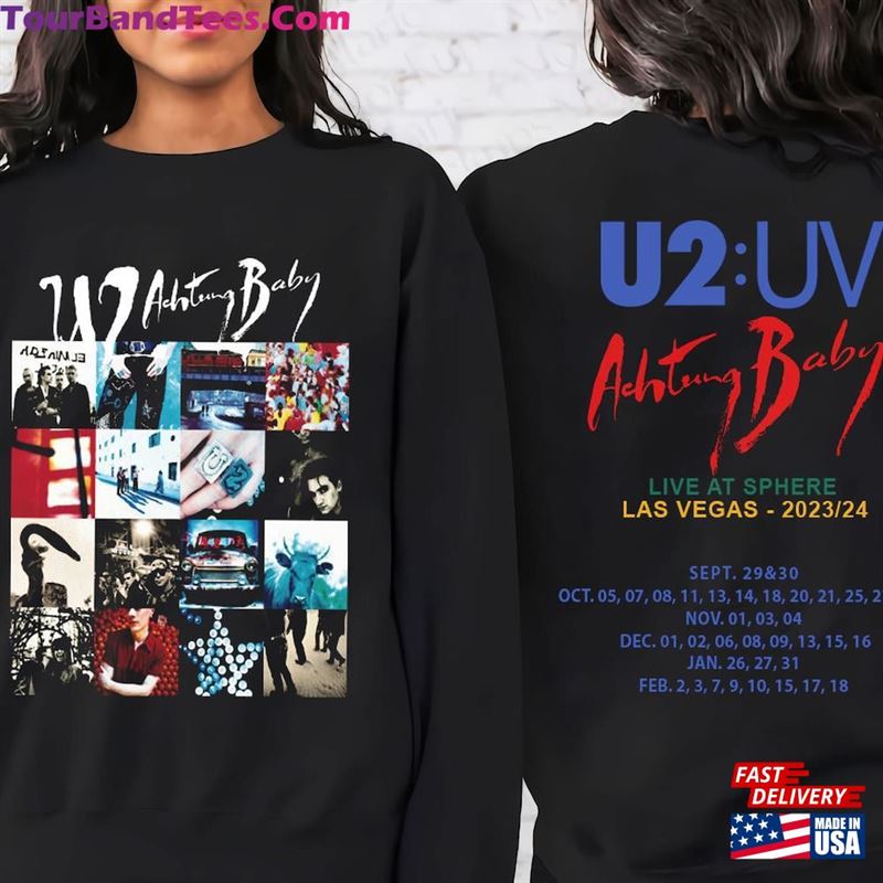 2024 U2 Rock Band Achtung Baby Album Tour 2023 24 T-Shirt Classic Hoodie - TourBandTees