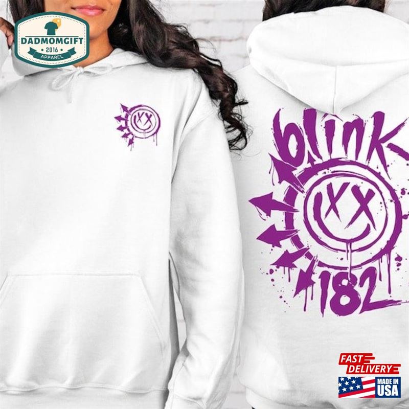 Blink 182 Sweatshirt 2024 Tour Smile Face Hoodie