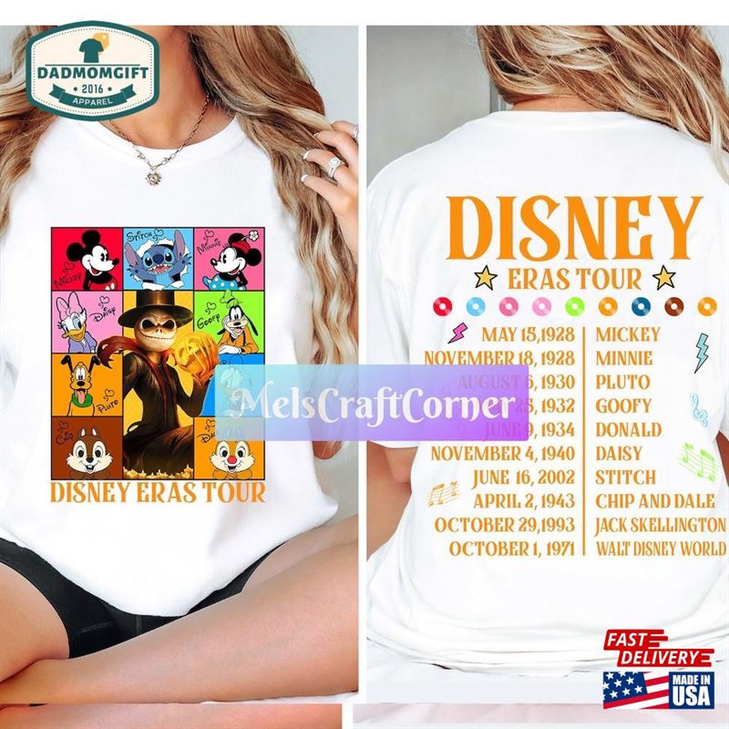 Cartoon Eras Tour T-Shirt 2024 Family Trip Comfort Colors Shirt Classic