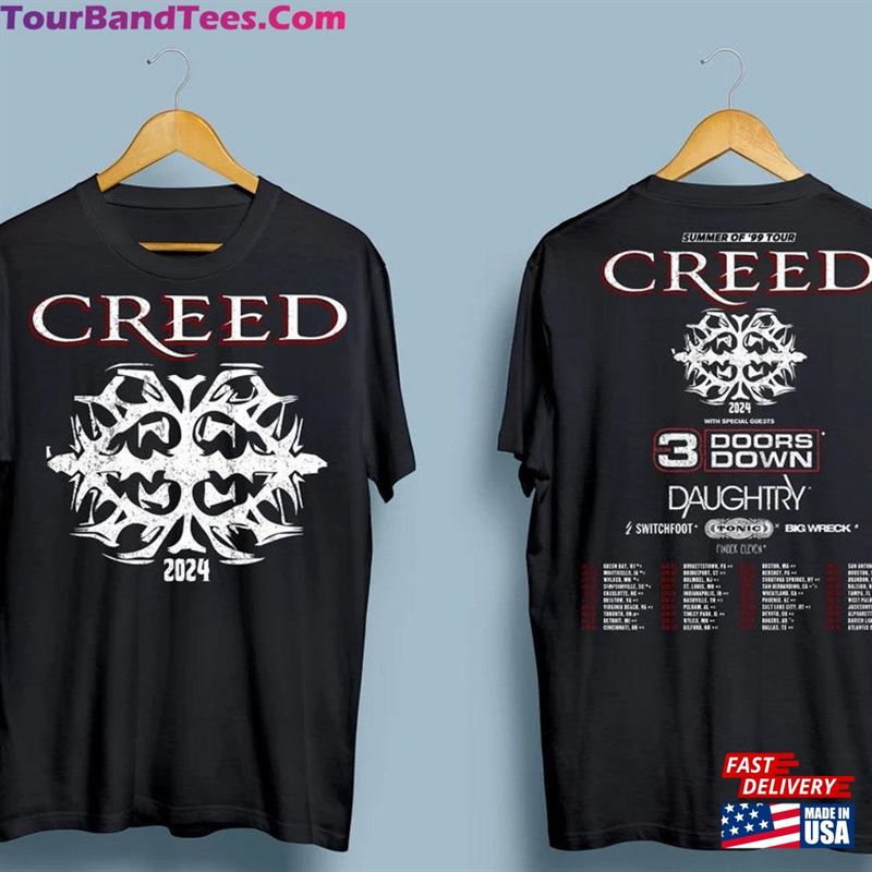 Creed 2024 Tour Summer Of 99 Unisex Shirt Hoodie - TourBandTees