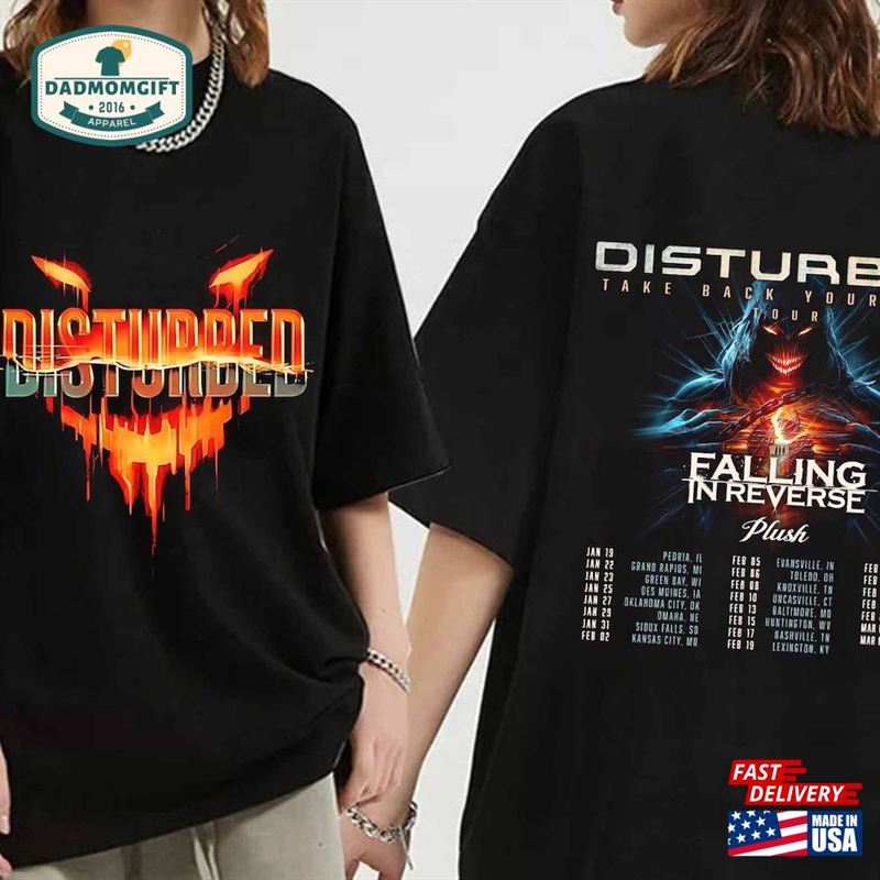 Disturbed 2024 Tour Shirt Band Fan Concert Hoodie T-Shirt