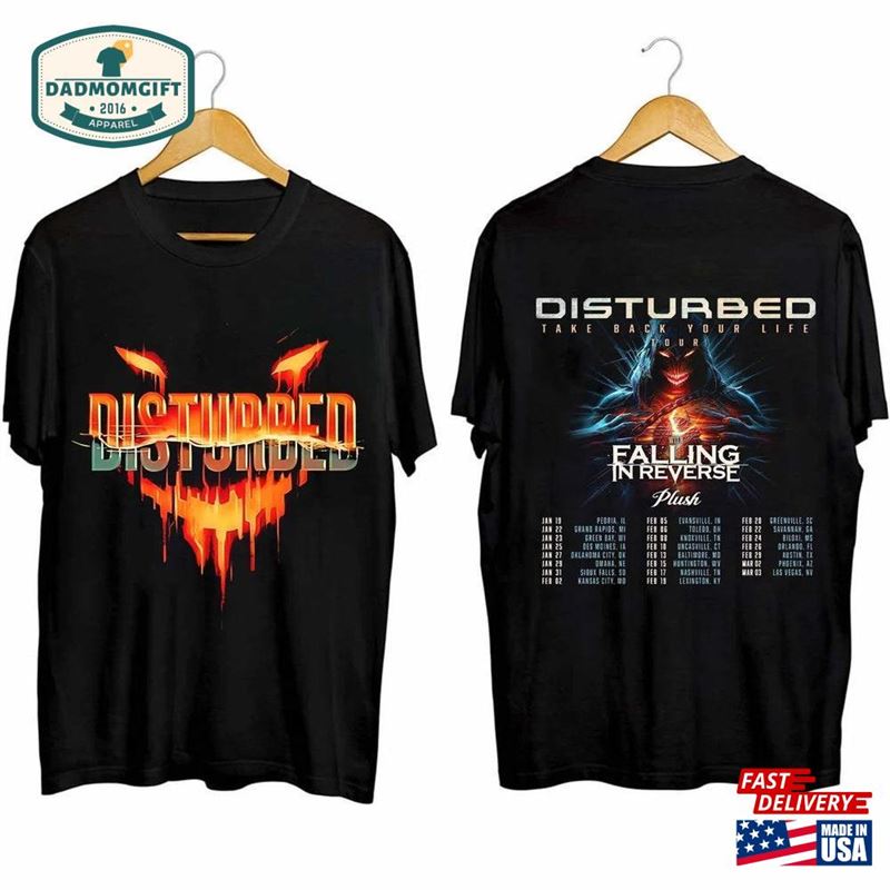 Disturbed 2024 Tour Shirt Hoodie Band Fan Unisex Classic