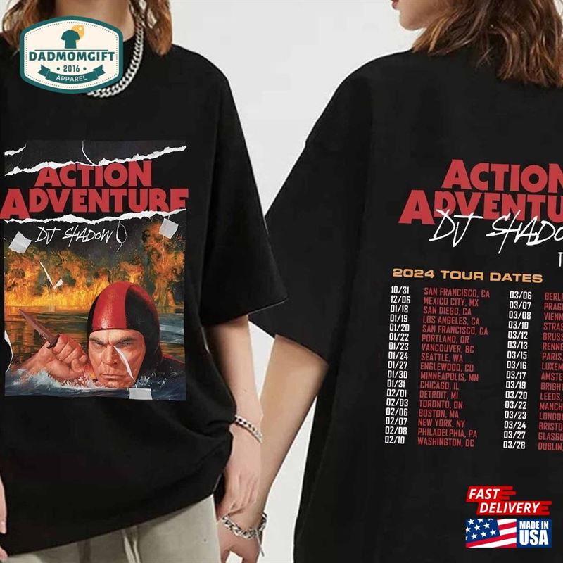 Dj Shadow Action Adventure World Tour 2024 Shirt Fan Concert Classic Sweatshirt