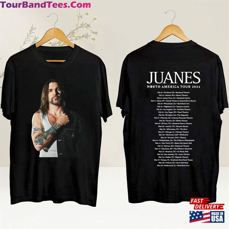 Juanes North American 2024 Tour Shirt Fan Concert T-Shirt Sweatshirt - TourBandTees