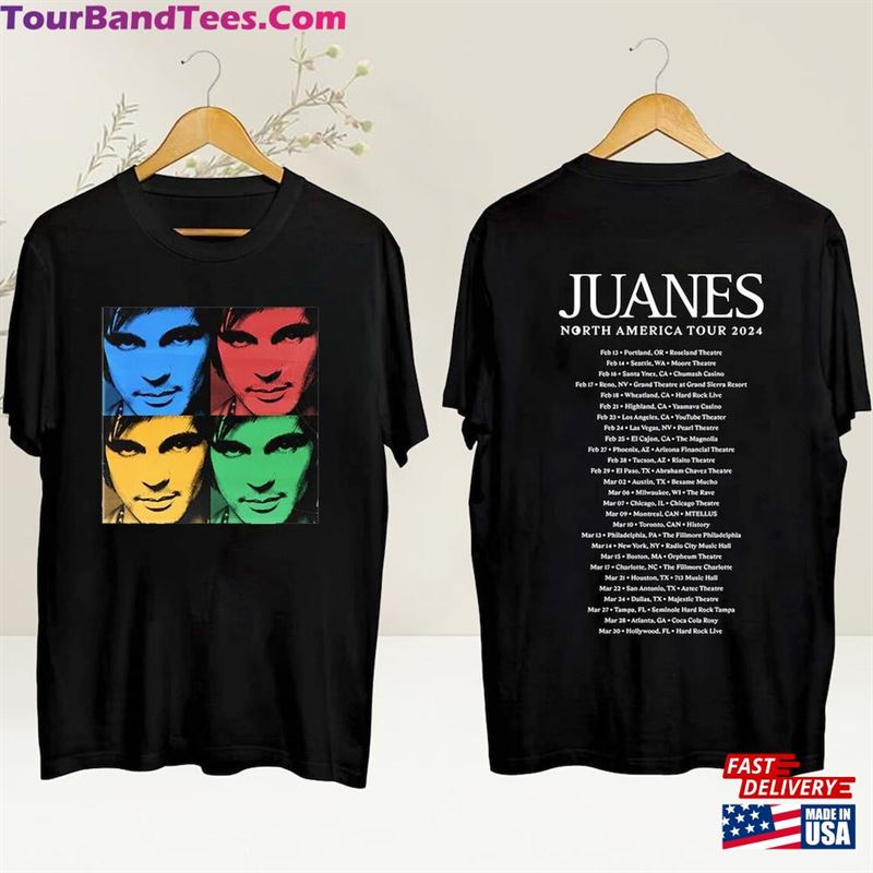 Juanes North American 2024 Tour Shirt Fan Tee Concert T-Shirt Hoodie Sweatshirt - TourBandTees