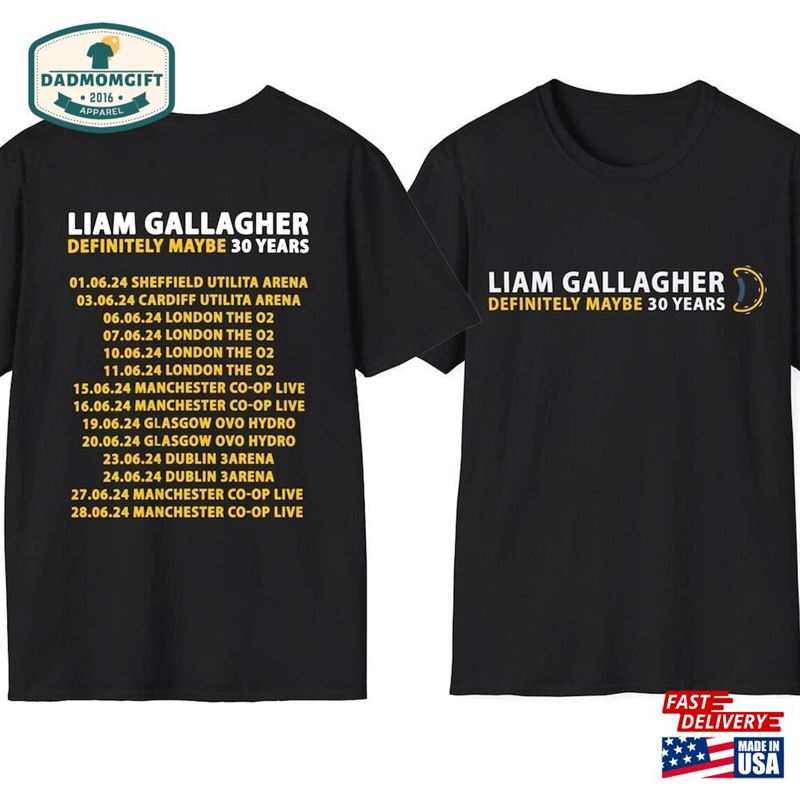 Liam Gallagher Definitely Maybe Tour 2024 T-Shirt Sweatshirt