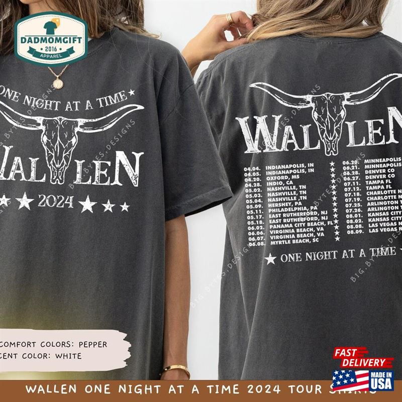 Morgan Wallen Tour 2024 T-Shirt One Night At A Time Country Music Shirt Hoodie