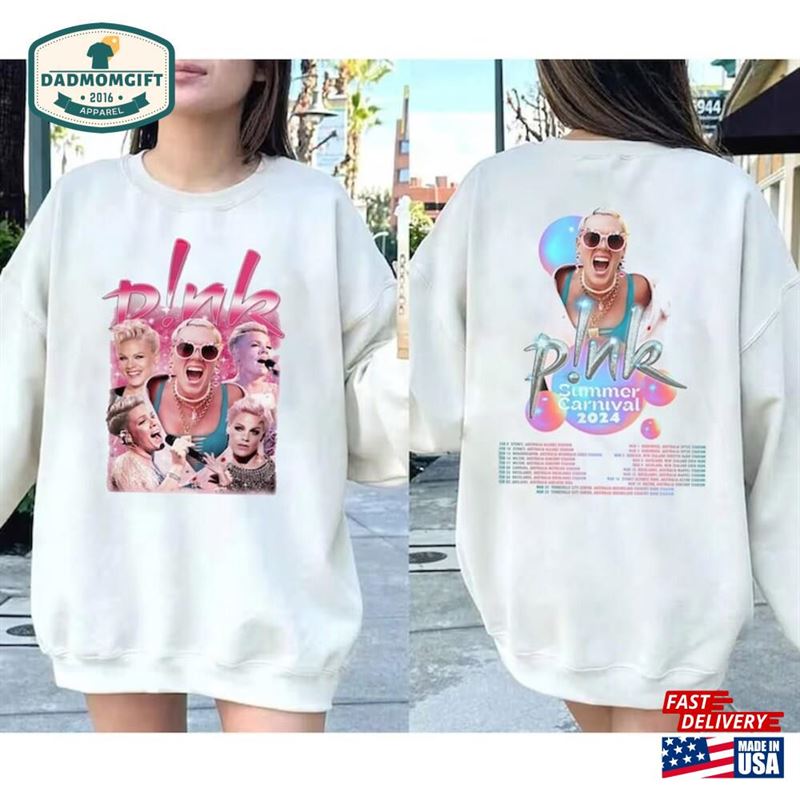 P!Nk Pink Singer Summer Carnival 2024 Tour Shirt Fan Lovers Music Sweatshirt T-Shirt