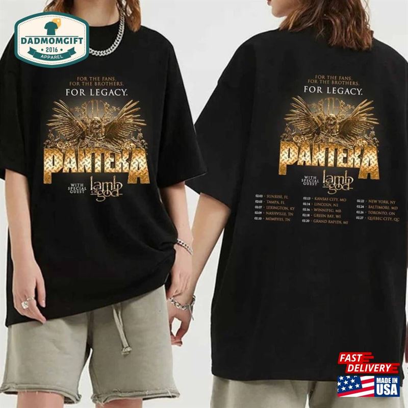 Pantera 2024 Tour With Lamp Of God Black T-Shirt Sweatshirt Classic