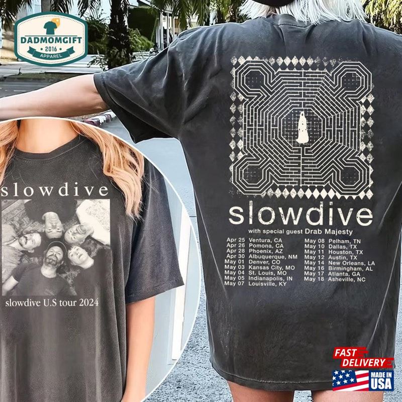 Slowdive Us Tour 2024 Tee Sweatshirt Hoodie Unisex