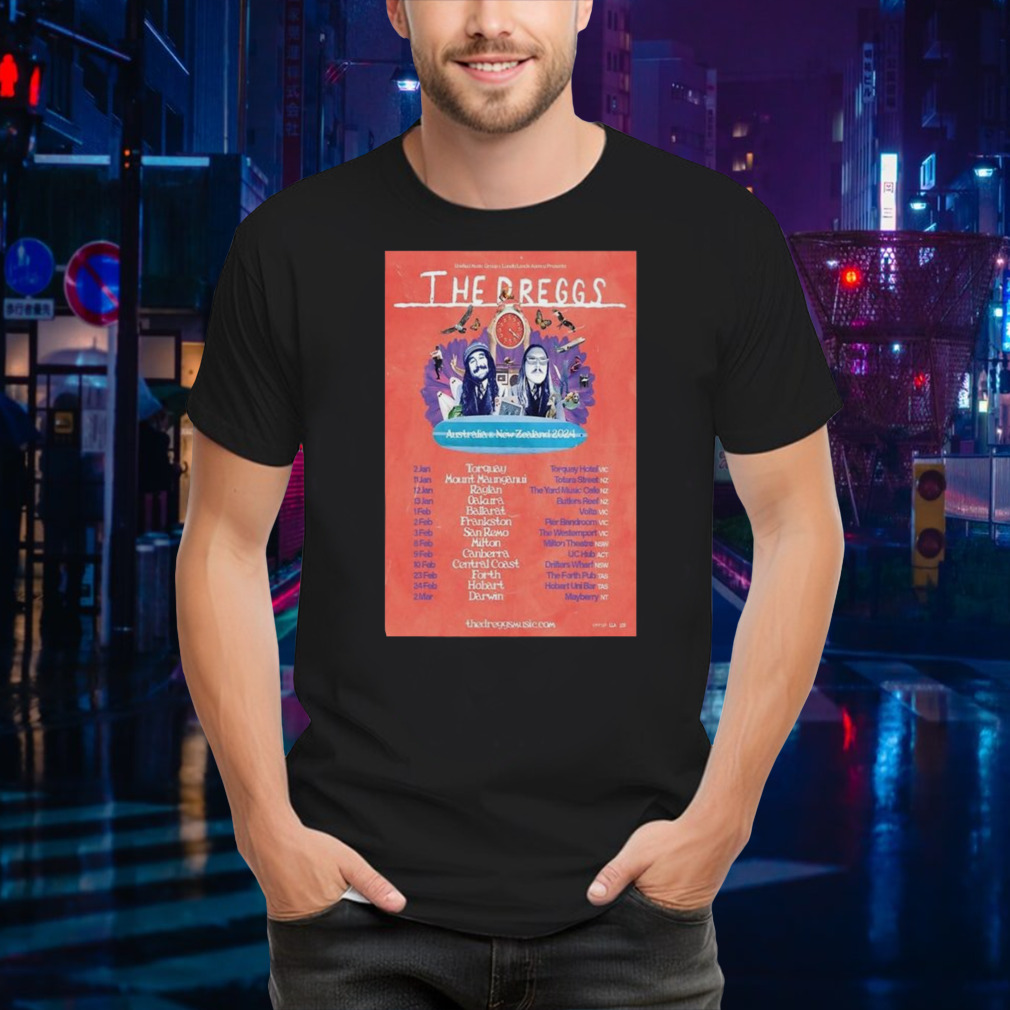 The Dreggs Australia & New Zealand 2024 Tour T-shirt