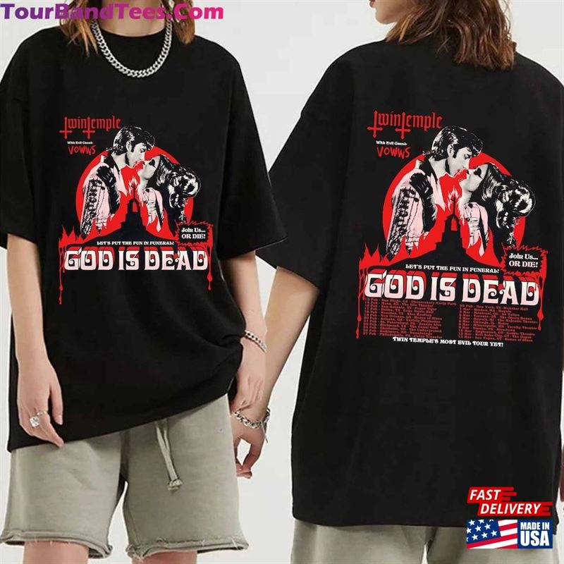 Twin Temple God Is Dead Tour 2024 Shirt Band Fan Concert Classic Unisex - TourBandTees