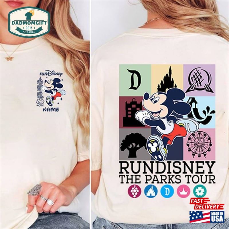 Two Sided Mickey Rundisney Eras Tour Walt Disneyworld Marathon Weekend 2024 Shirt Personalized T-Shirt Classic