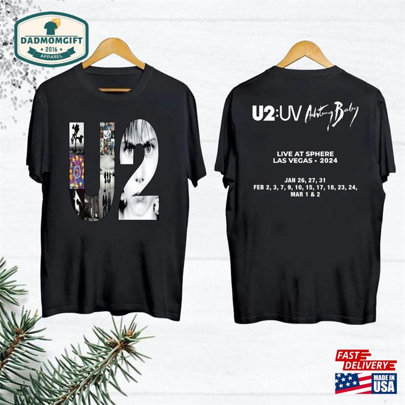 U2 Band 2024 Concert Merch Achtung Baby Tour Tshirt Live At Sphere Shirt T-Shirt Hoodie