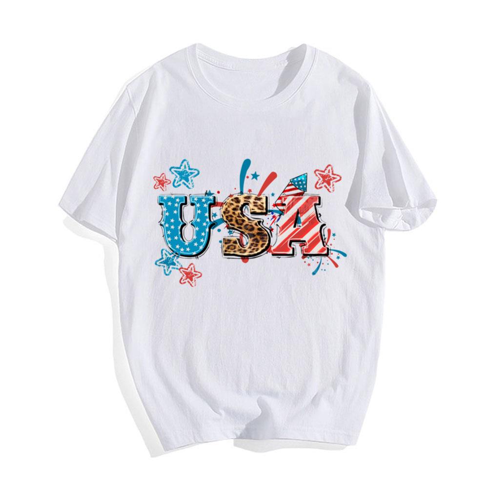 USA Flag Independence Day Fun 4th Of July T-shirt Women